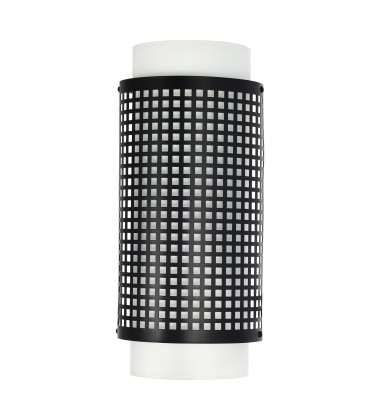 Checkered 2 Light Wall Sconce With Black Finish (5209W6B) - CWI Checkered 2 Light Wall Sconce With Black Finish (5209W6B) - CWI