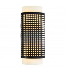  Checkered 2 Light Wall Sconce With Black Finish (5209W6B) - CWI