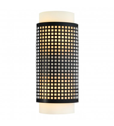 Checkered 2 Light Wall Sconce With Black Finish (5209W6B) - CWI Checkered 2 Light Wall Sconce With Black Finish (5209W6B) - CWI