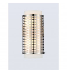  Checkered 2 Light Wall Sconce With Satin Nickel Finish (5209W6SN) - CWI