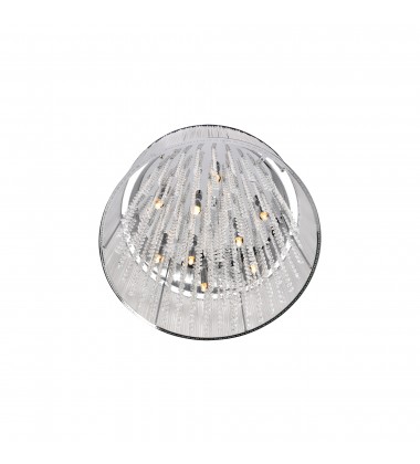 Spring Morning 9 Light Drum Shade Flush Mount With Chrome Finish (5319C20C-R) - CWI  Spring Morning 9 Light Drum Shade Flush Mount With Chrome Finish (5319C20C-R) - CWI
