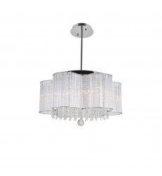 Spring Morning 7 Light Down Chandelier With Chrome Finish (5319P20C) - CWI  Spring Morning 7 Light Down Chandelier With Chrome Finish (5319P20C) - CWI