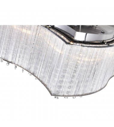 Elsa 12 Light Drum Shade Flush Mount With Chrome Finish (5320C26C-S) - CWI Elsa 12 Light Drum Shade Flush Mount With Chrome Finish (5320C26C-S) - CWI