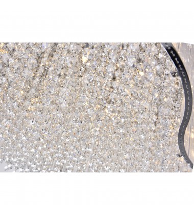 Elsa 12 Light Drum Shade Flush Mount With Chrome Finish (5320C26C-S) - CWI Elsa 12 Light Drum Shade Flush Mount With Chrome Finish (5320C26C-S) - CWI