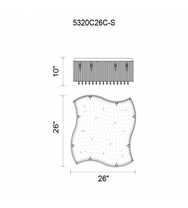 Elsa 12 Light Drum Shade Flush Mount With Chrome Finish (5320C26C-S) - CWI Elsa 12 Light Drum Shade Flush Mount With Chrome Finish (5320C26C-S) - CWI