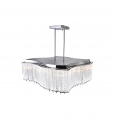  Elsa 12 Light Drum Shade Chandelier With Chrome Finish (5320P26C-S) - CWI