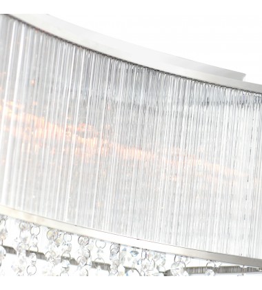  Elsa 6 Light Drum Shade Chandelier With Chrome Finish (5320P36C-RC) - CWI