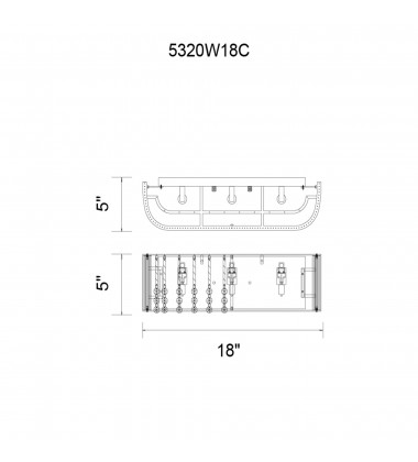 Elsa 3 Light Vanity Light With Chrome Finish (5320W18C) - CWI Elsa 3 Light Vanity Light With Chrome Finish (5320W18C) - CWI