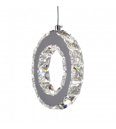  Ring LED Multi Light Pendant With Chrome Finish (5417P16ST-R) - CWI