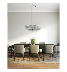  Galant 5 Light Drum Shade Chandelier With Chrome Finish (5430P30ST-O) - CWI