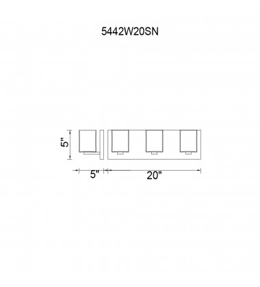  Cristini 3 Light Vanity Light With Satin Nickel Finish (5442W20SN) - CWI