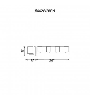  Cristini 4 Light Bathroom Sconce With Satin Nickel Finish (5442W26SN) - CWI