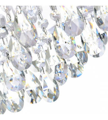  Dash 4 Light Drum Shade Flush Mount With Chrome Finish (5443C18C (Off White)) - CWI