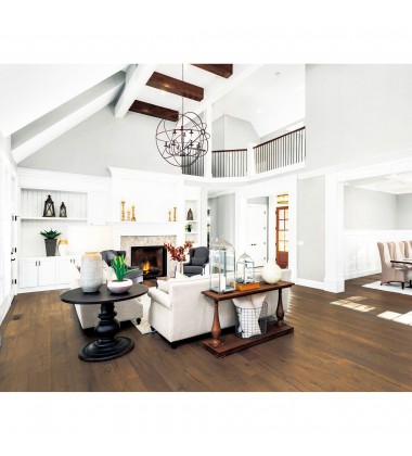  Arza 12 Light Up Chandelier With Brown Finish (5464P40DB-12) - CWI