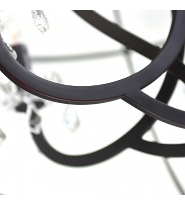  Campechia 12 Light Up Chandelier With Brown Finish (5465P42DB-12) - CWI