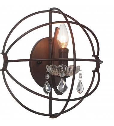  Campechia 1 Light Wall Sconce With Brown Finish (5465W12DB-1) - CWI