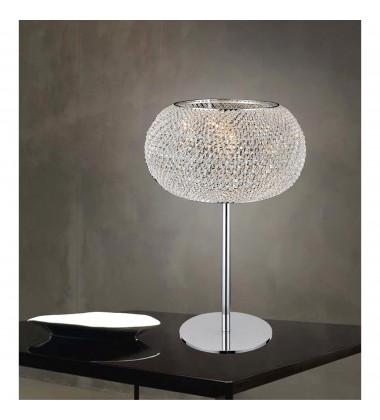  Tiffany 1 Light Table Lamp With Chrome Finish (5476T12C) - CWI