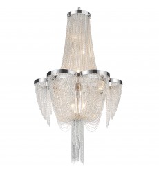  Taylor 7 Light Down Chandelier With Chrome Finish (5480P14C) - CWI