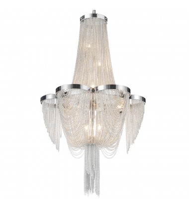  Taylor 7 Light Down Chandelier With Chrome Finish (5480P14C) - CWI