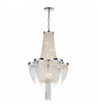  Taylor 7 Light Down Chandelier With Chrome Finish (5480P14C) - CWI