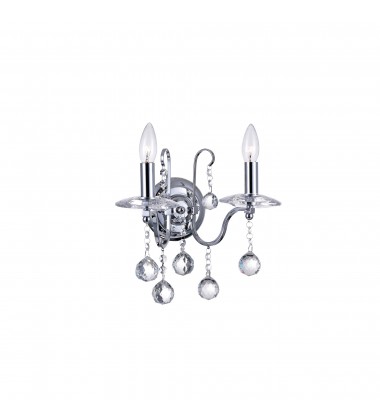  Valentina 2 Light Wall Sconce With Chrome Finish (5507W12C-2) - CWI