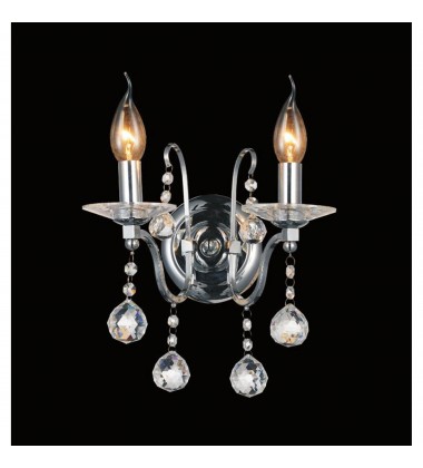  Valentina 2 Light Wall Sconce With Chrome Finish (5507W12C-2) - CWI