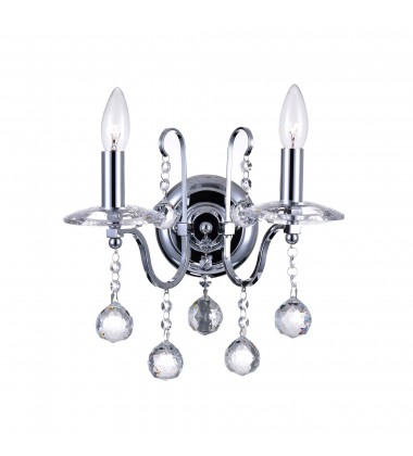  Valentina 2 Light Wall Sconce With Chrome Finish (5507W12C-2) - CWI