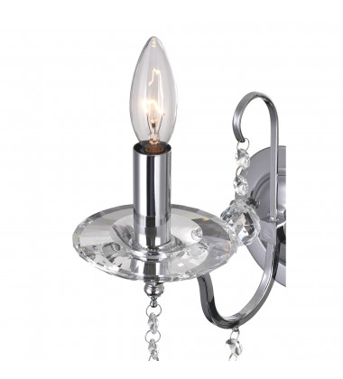 Valentina 1 Light Wall Sconce With Chrome Finish Valentina 1 Light Wall Sconce With Chrome Finish (5507W5C-1) - CWI
