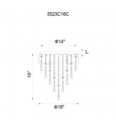 Franca 4 Light Drum Shade Flush Mount With Chrome Finish (5523C16C (Black)) - CWI Franca 4 Light Drum Shade Flush Mount With Chrome Finish (5523C16C (Black)) - CWI