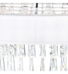  Franca 4 Light Drum Shade Flush Mount With Chrome Finish (5523C16C (Off White)) - CWI