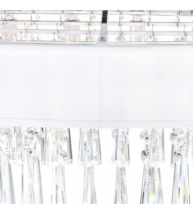 Franca 4 Light Drum Shade Flush Mount With Chrome Finish (5523C16C (Off White)) - CWI Franca 4 Light Drum Shade Flush Mount With Chrome Finish (5523C16C (Off White)) - CWI