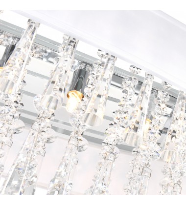 Franca 4 Light Drum Shade Flush Mount With Chrome Finish (5523C16C (Off White)) - CWI Franca 4 Light Drum Shade Flush Mount With Chrome Finish (5523C16C (Off White)) - CWI