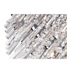  Franca 8 Light Drum Shade Flush Mount With Chrome Finish (5523C22C (Black)) - CWI