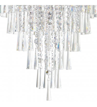 Franca 8 Light Drum Shade Flush Mount With Chrome Finish (5523C22C (Off White)) - CWI Franca 8 Light Drum Shade Flush Mount With Chrome Finish (5523C22C (Off White)) - CWI