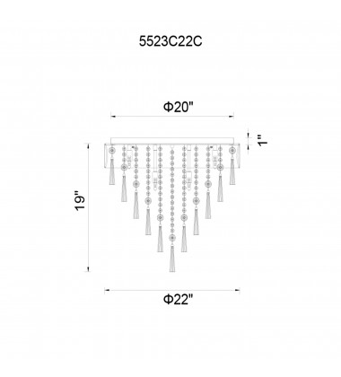 Franca 8 Light Drum Shade Flush Mount With Chrome Finish (5523C22C (Off White)) - CWI Franca 8 Light Drum Shade Flush Mount With Chrome Finish (5523C22C (Off White)) - CWI
