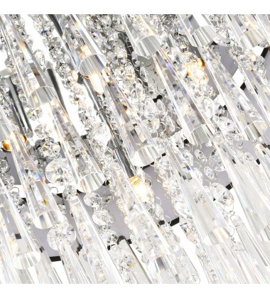 Franca 8 Light Drum Shade Chandelier With Chrome Finish (5523P38C-O (Black)) - CWI Franca 8 Light Drum Shade Chandelier With Chrome Finish (5523P38C-O (Black)) - CWI