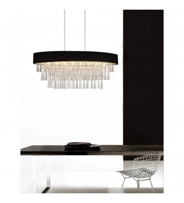 Franca 8 Light Drum Shade Chandelier With Chrome Finish (5523P38C-O (Black)) - CWI Franca 8 Light Drum Shade Chandelier With Chrome Finish (5523P38C-O (Black)) - CWI