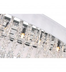  Franca 8 Light Drum Shade Chandelier With Chrome Finish (5523P38C-O (Off White)) - CWI