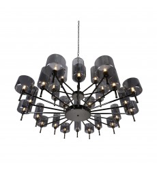  Montoya 30 Light Up Chandelier With Pearl Black Finish (5526P48-30-612) - CWI