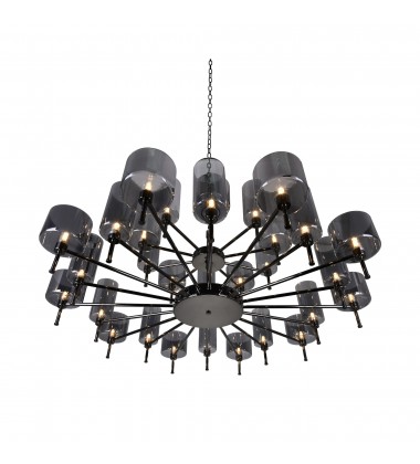 Montoya 30 Light Up Chandelier With Pearl Black Finish (5526P48-30-612) - CWI