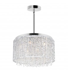  Claire 10 Light Drum Shade Chandelier With Chrome Finish (5535P16C-R) - CWI
