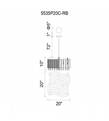  Claire 12 Light Drum Shade Chandelier With Chrome Finish (5535P20C-RB) - CWI