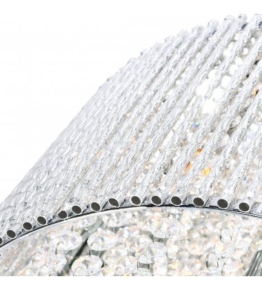  Claire 5 Light Drum Shade Chandelier With Chrome Finish (5535P30C-O) - CWI