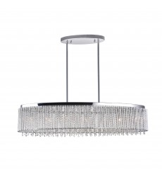  Claire 7 Light Drum Shade Chandelier With Chrome Finish (5535P46C-O) - CWI