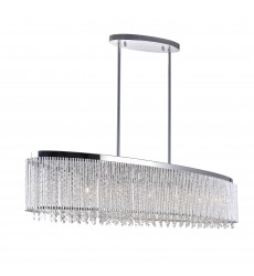  Claire 7 Light Drum Shade Chandelier With Chrome Finish (5535P46C-O) - CWI