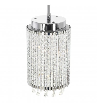  Claire 2 Light Drum Shade Mini Pendant With Chrome Finish (5535P6C-R) - CWI