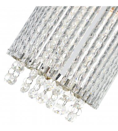  Claire 2 Light Drum Shade Mini Pendant With Chrome Finish (5535P6C-R) - CWI