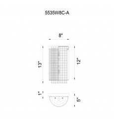  Claire 2 Light Wall Sconce With Chrome Finish (5535W8C-A) - CWI
