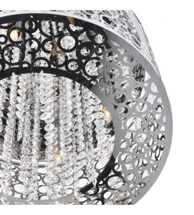  Bubbles 4 Light Drum Shade Mini Pendant With Chrome Finish (5536P12ST) - CWI