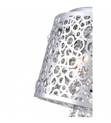  Bubbles 6 Light Drum Shade Chandelier With Chrome Finish (5536P16ST) - CWI